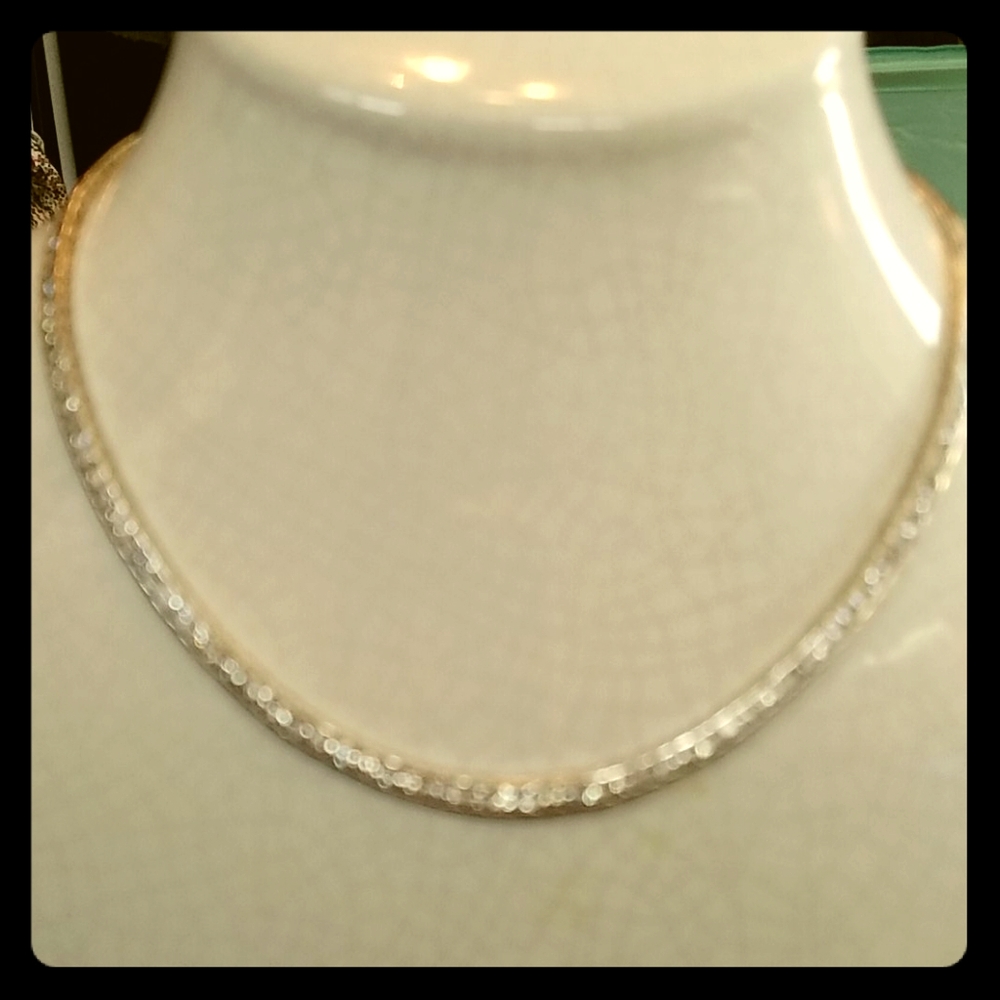 Gorgeous Faux Diamond Silvertone Vintage Choker